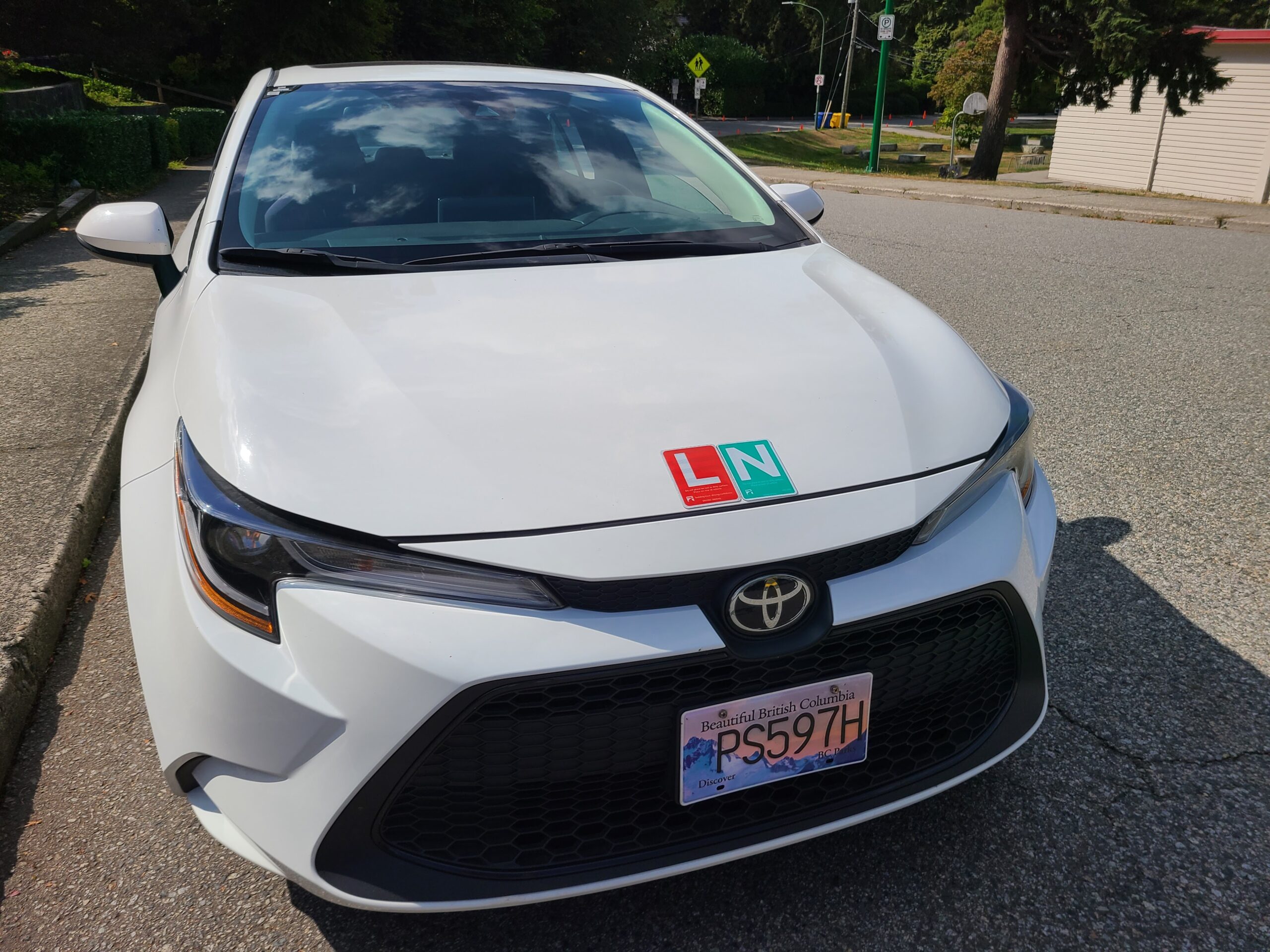Front White Toyota Corolla
